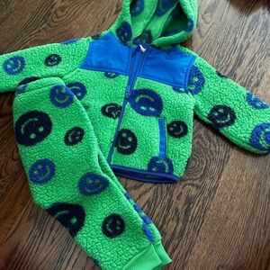 Old Navy Green and Blue Fleece Set